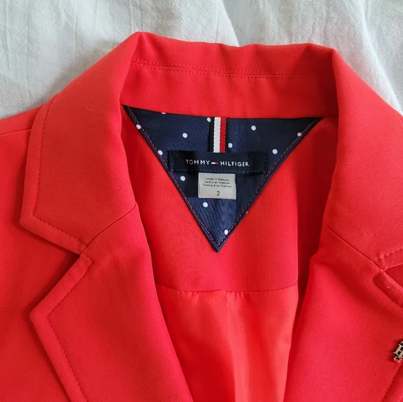 NWOT Tommy Hilfiger Red Blazer - Picture 4 of 10